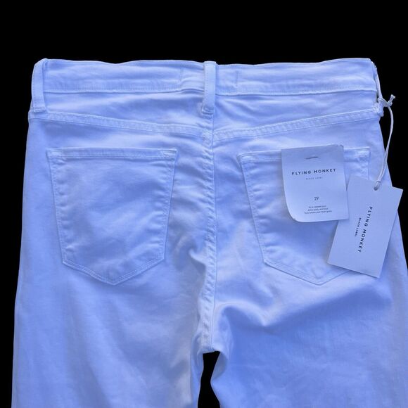 Women's Flying Monkey Black Label Skinny White Jeans Size 29 Denim NWT - Picture 16 of 16